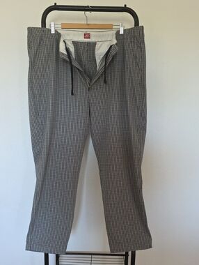 Levi's Gray Checked Drawstring Chinos